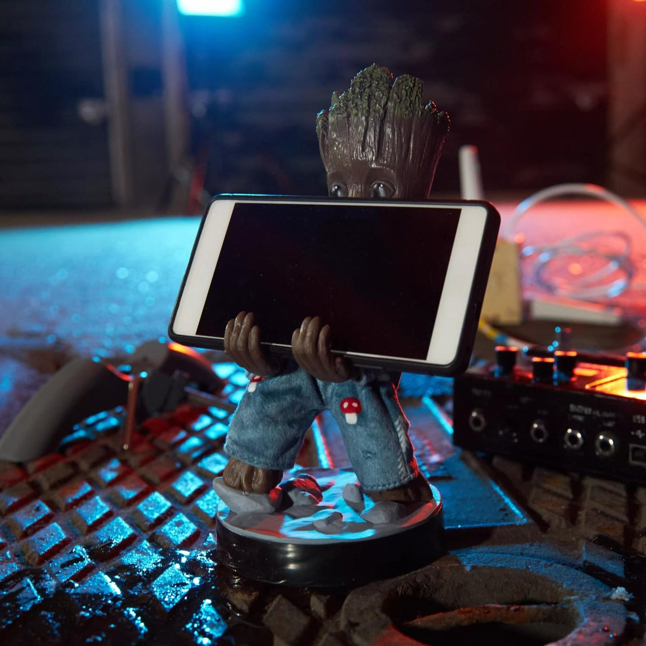 Guardians of The Galaxy: Toddler Groot in Pajamas Cable Guys Original Controller and Phone Holder - EXG Pro