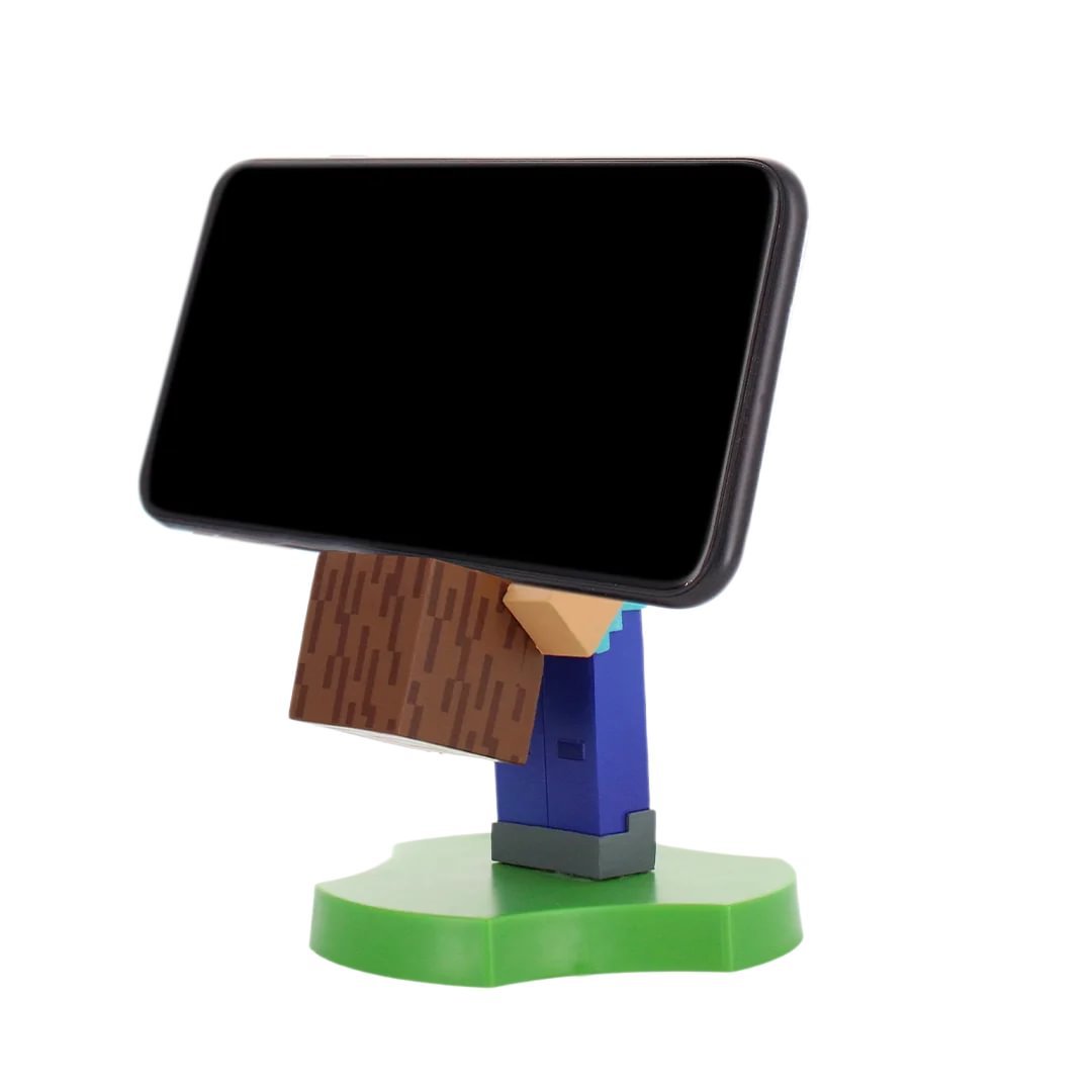 Minecraft: Steve Holdems, Mini Cable Guys Phone Stand and Device Holder - EXG Pro