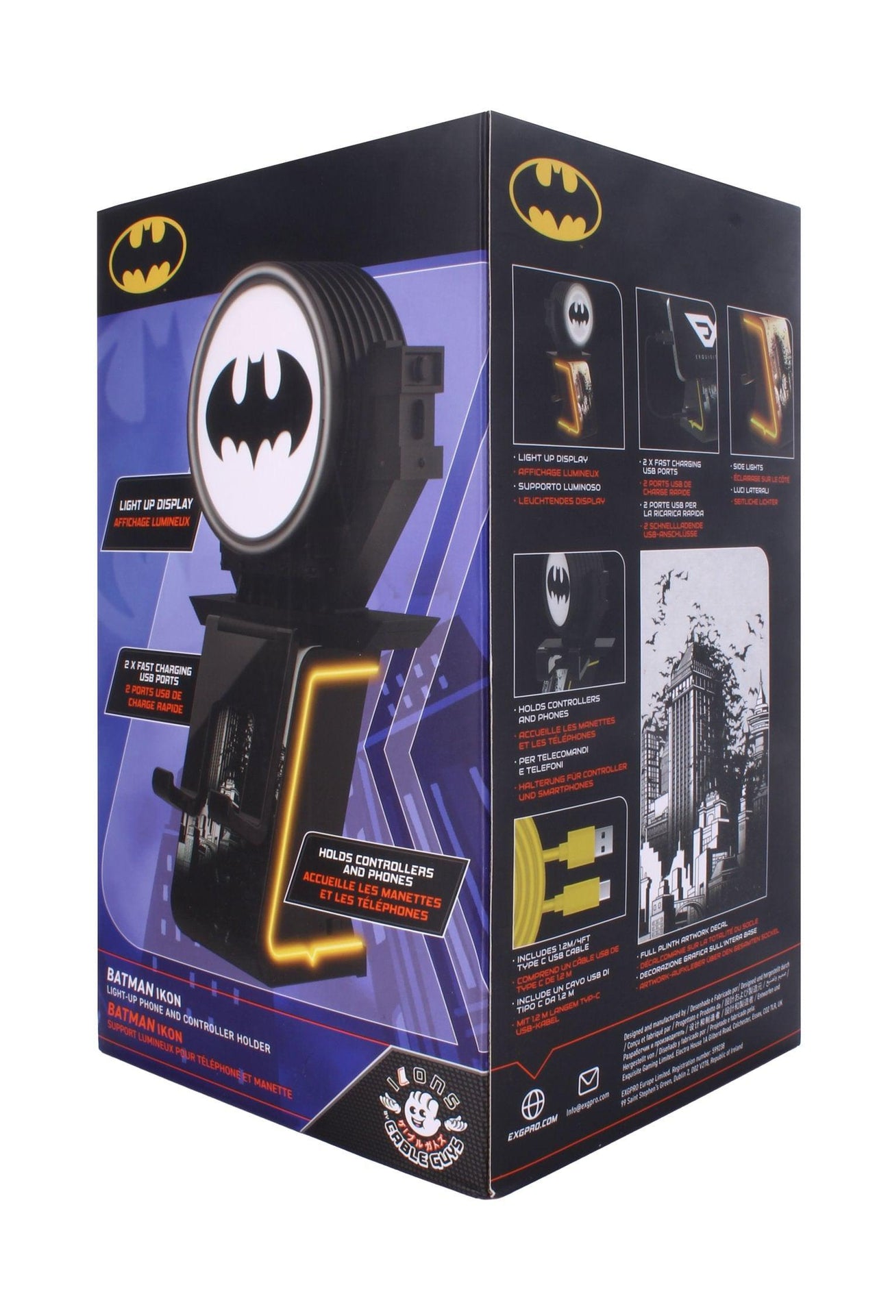 Batman Bat Signal 'Light Up' Cable Guys Ikon Phone & Controller Holder